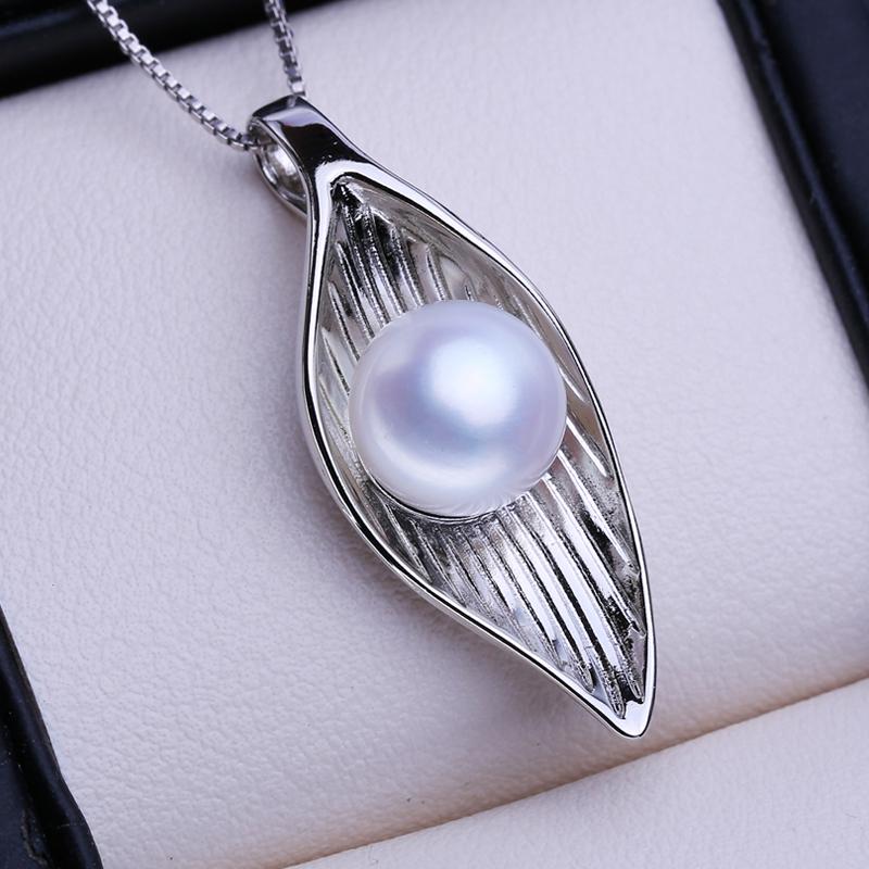 LSOOYH Lövdesign Naturliga sötvattenspärlörhängen Smyckesset Cubic Zirconia Halsbandsring