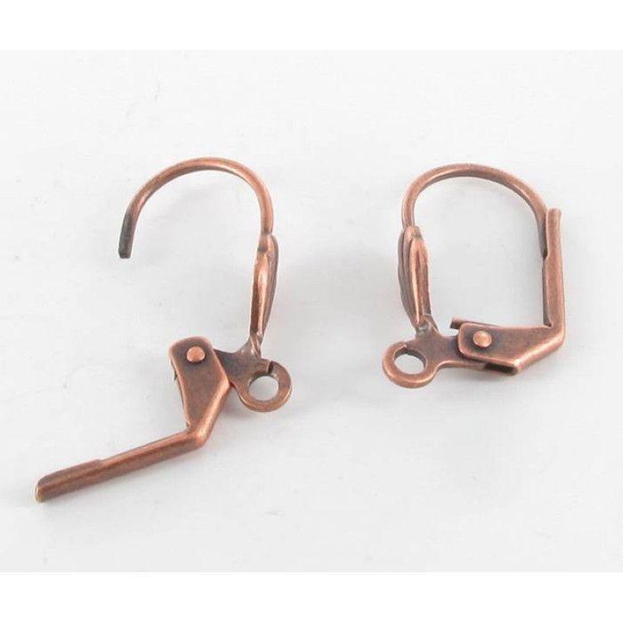Boucles d'oreille dormeuses à oeillet Cuivré La paire