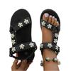 Women's Flat Beach Sandals Adjustable Straps Open Toe Summer Footwear Casual Slip Resistant Sole Comfortable Fit