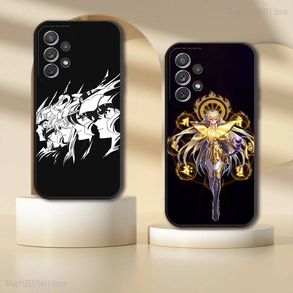 Saint-Seiya-Virgo Shaka Phone Case For Samsung S 25,24,23,22,30,21,10,9,Ultra,Plus,Lite,FE,4,5G Black Soft Case