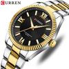 Men's CURREN 8453 Luminous Quartz Watch with Roman Numerals & Steel Band - Waterproof & Casual.