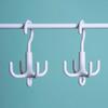 Four Claw Rotating Hook, No Punching Bag Tie Scarf Scarf Hat Hanger, 4.5kg Load-Bearing Storage Hook.