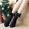 Coral Velvet Cat Paw Plush Socks Paw Pads Bowknot Warm Socks Y2k 3D Cat Paw Socks  Gift