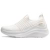 Skechers Women Milky White Low Top Casual Shoes Mesh Fabric Slip On 117514-OFWT