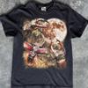 Stag Beetle Moon Grunge Graphic T-Shirt, Dark Academia Insect Tee