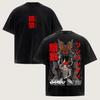 Manga One Punch Man Garou Printed Tee Men Short Sleeve Clothing Washed Cotton T-shirt Vintage Casual T Shirt Harajuku Tshirt