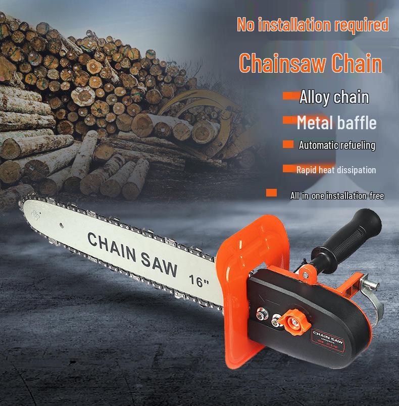 Compact Multi-Functional Electric Chainsaw and Angle Grinder for Woodworking