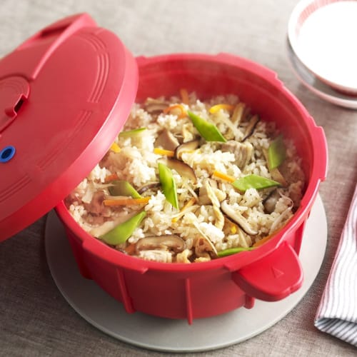 Meyer Microwave Pressure Cooker, 2.3L, Polypropylene, Easy Cooking, Time-Saving, Italian Red, MPC-2.3IR