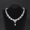 Huitan Noble Women's Necklace for Wedding Engagement Full Bling Iced Out CX Pendant Necklace Anniversary Gift Fashion Jewelry