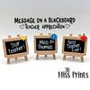 Yousheng 3Pcs/Set Graduation Mini Blackboard Ornament with Stand Message On A Blackboard Wooden Sign Desktop Decoration Graduation Season Teacher Gift
