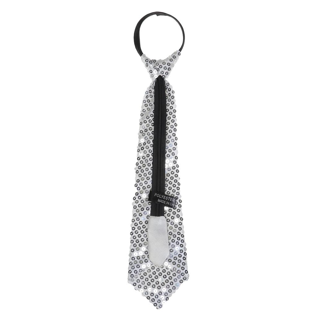 [Xiang Ru] One-touch Necktie, Can Be Put On In 5 Seconds, Plain, Approximately 8cm Wide, for Men, Women, Children, Boys, Girls, Sequined, Sparkly,