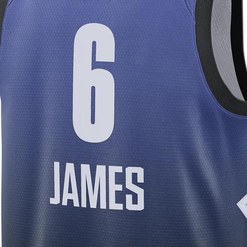 Nike Letter Print Round Neck Sleeveless Basketball Jersey Men Jerseys Sapphire DX6328-511