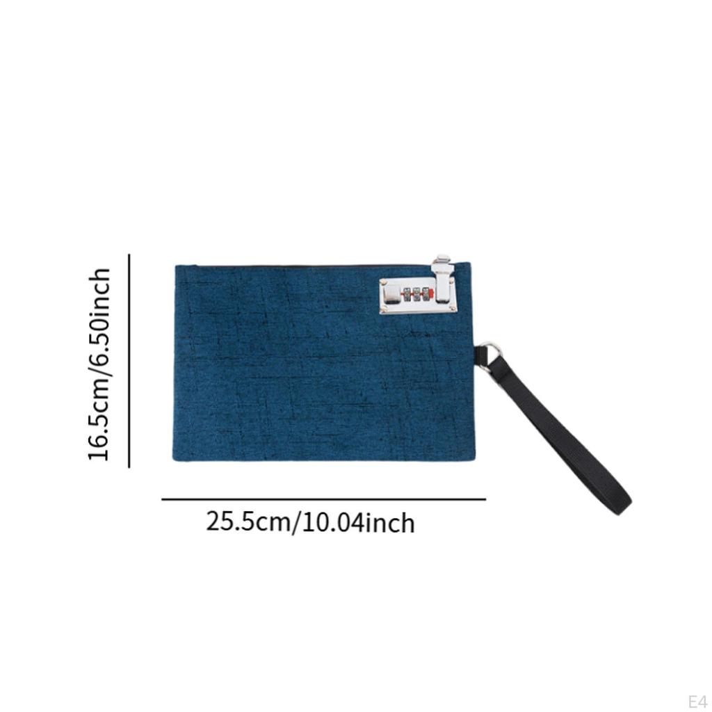 Document Organizer Handbag with Lock for Travel and Certificates