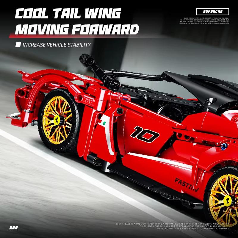 2026 Super Racing Car, Building Block Brick Model, Sports Car Speeding Car Toy, Building Block Concept Version, Children's DIY Gifts Model