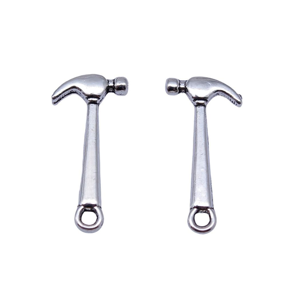 Hammer Charms Multi Color Alloy Pendants For Tool & Construction Themed Jewelry