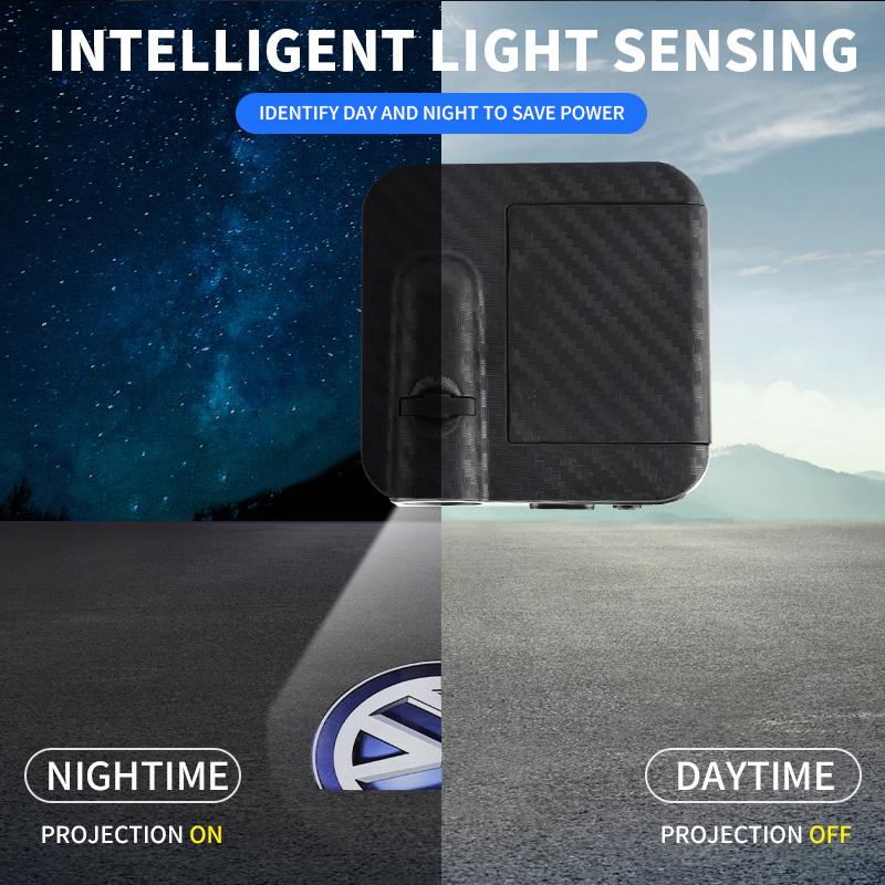 Car Emblem Wireless Courtesy Lamp Auto Door Welcome Light LED Projector For Volkswagen Golf-5 6 7 Bora POLO MK4 MK6 Passat B5 B6