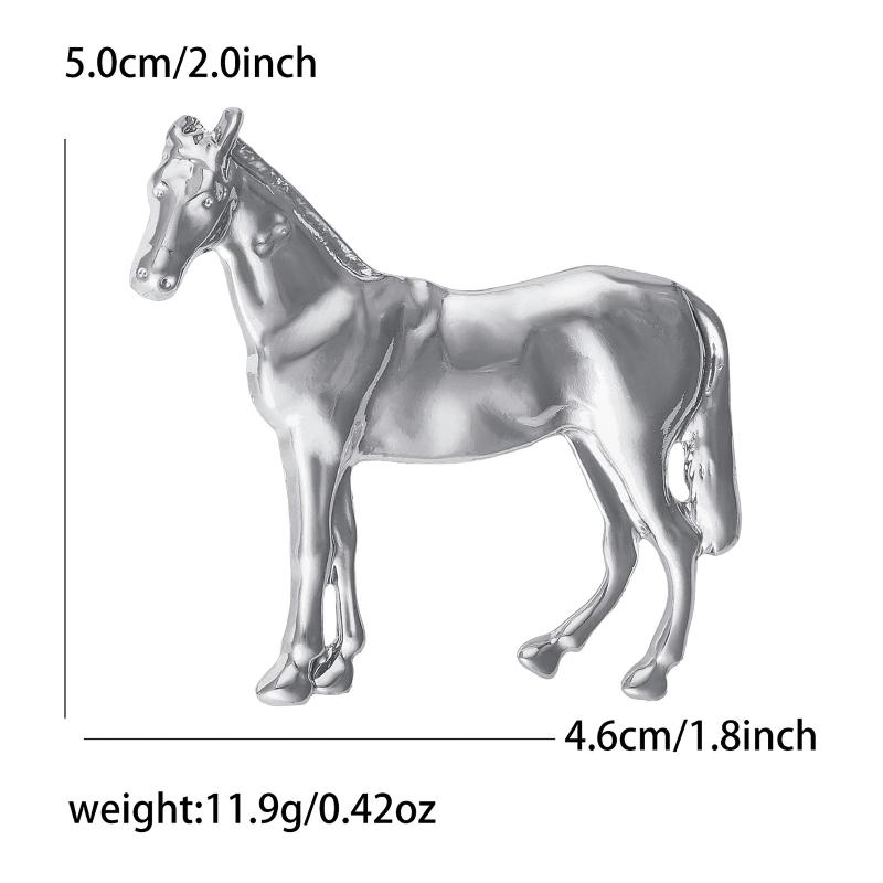 

1 шт. Унисекс Значки с животными Глянцевые броши с лошадьми для женщин Повседневные аксессуары для вечеринок Роскошные подарки для друзей