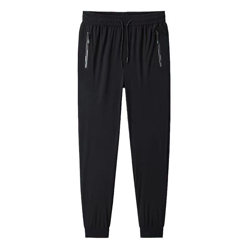 Men's Summer Ice Silk Quick-Dry Lightweight Elastic Waist Pants