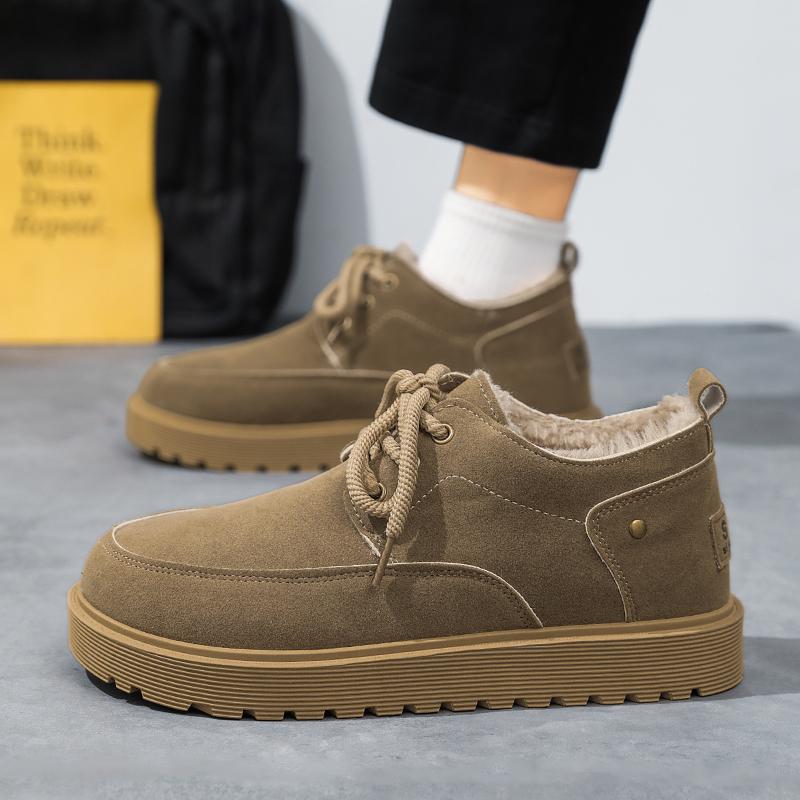 Men's Winter Thicken Casual Outdoor Sneaker Light Breathable Soft-sole Indoor Speed Running Shoe Fashion Snow Boots Cotton Shoe