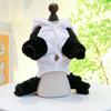 Tuta per animali domestici alla moda a forma di panda con cappuccio, cappotto caldo invernale a quattro zampe