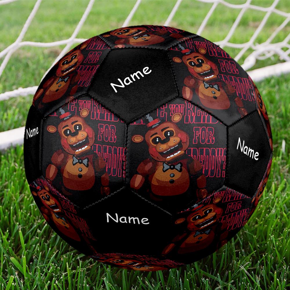 Custom Name Freddy Theme Size 5 Soccer Ball, Suitable for Both Indoor and Outdoor Matches, a Gift Suitable for Everyone.