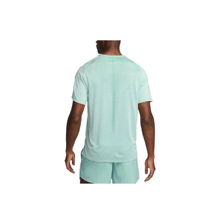 Nike Tech Knit Logo Crew Neck Sports Short Sleeve T-Shirt Men T-Shirts Emerald DM4753-310
