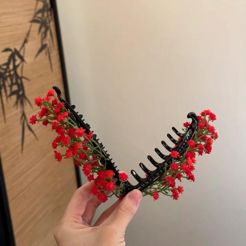 Sweet Baby's Breath Hair Clip Artificial Flower Hair Accessories High-value Hairpin Elegant Bridal Evening Headdress