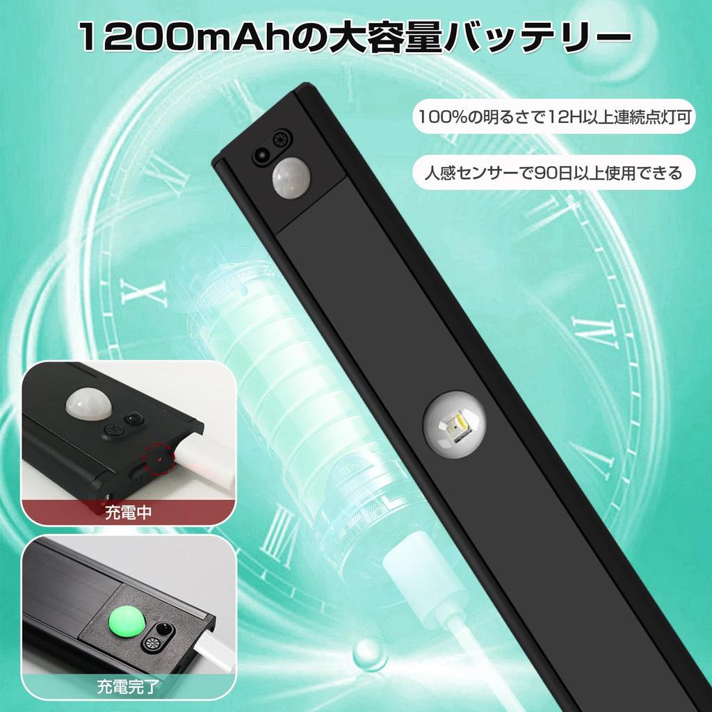 Ledoversea RGBW Motion Sensor Indoor LED Bar 16 Stepless Dimming and Color Temperature Type C Easy Creates Under Indirect No Installation 1 Unit