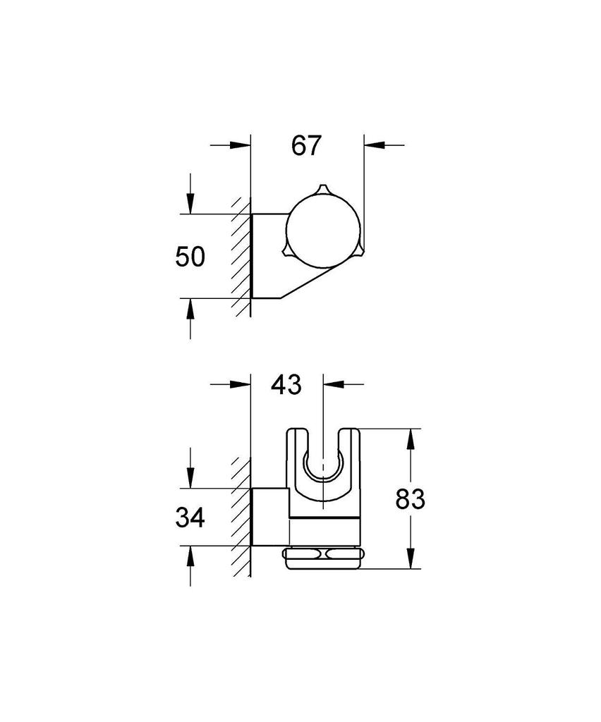 GROHE Shower Holder (Adjustable Angle) 28623000