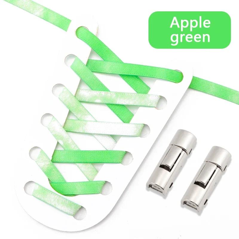No Tie Shoelaces For Sneakers Elastic Shoe Laces Rainbow Precision Organization Metal Buckle Lock Lazy Shoelace Flat 17 Colors