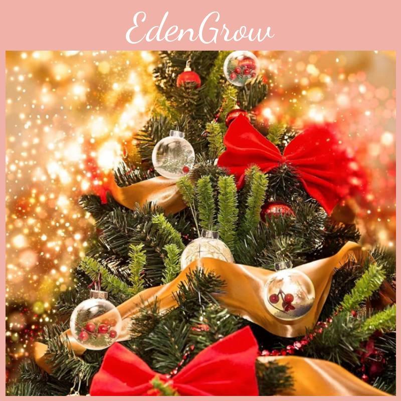 12pcs Decoration Christmas Transparent Plastic Ball Festival Pendant Decoration