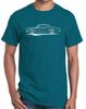 1966 1967 Mercury Comet Hardtop Redline Design Tshirt