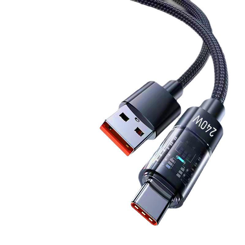 Braided 6A Type-C Fast Charging Cable for Xiaomi, OPPO, Huawei, Honor, Vivo