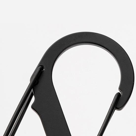 S-Shaped Aluminum Alloy Hanging Buckle Small Carabiner Clip Anti Theft Double Snap Hook Mini Locking Carabiner