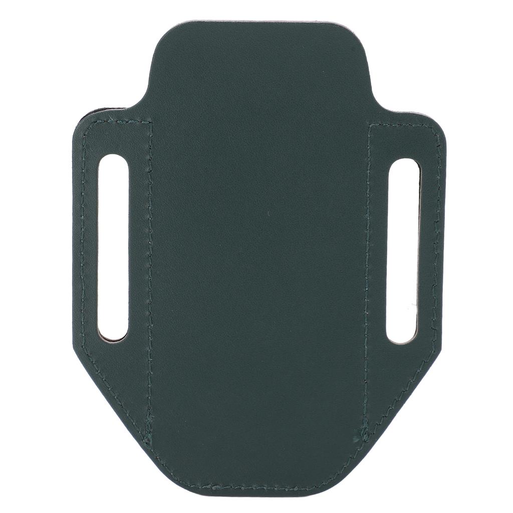 Leather Multitool Sheath EDC Single Pocket Organizer Holder for Belt Flashlight CampingGreen
