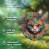 Lebhafter Metall-Windspinner mit filigranem Katzendesign - Batterielos, 360° drehbarer Haken für dynamische Garten- und Terrassendekoration