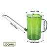 2L Clear Watering Can with Scale and Stainless Steel Long Nozzle for Indoor and Outdoor Plant Watering Health Growth