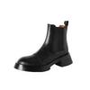 Fashion New Autumn/winter Genuine Leather Women Boot Round Toe Shoes for Women Fashion Brogue Designs Chelsea Boots Mid Heel Short Boots