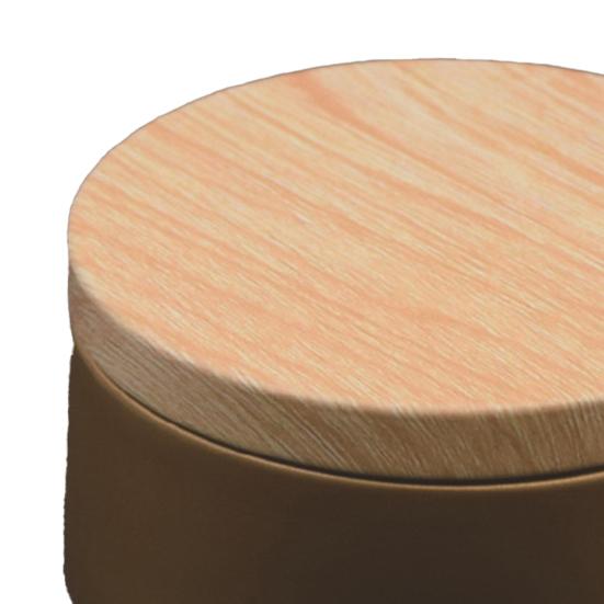 Candle Jar Practical Portable Wood Lid Black Elegant Cosmetic Pot for Coffee