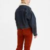Levis Faux Shearling Denim Jacket Women Jackets Dark-Blue A0831-0000