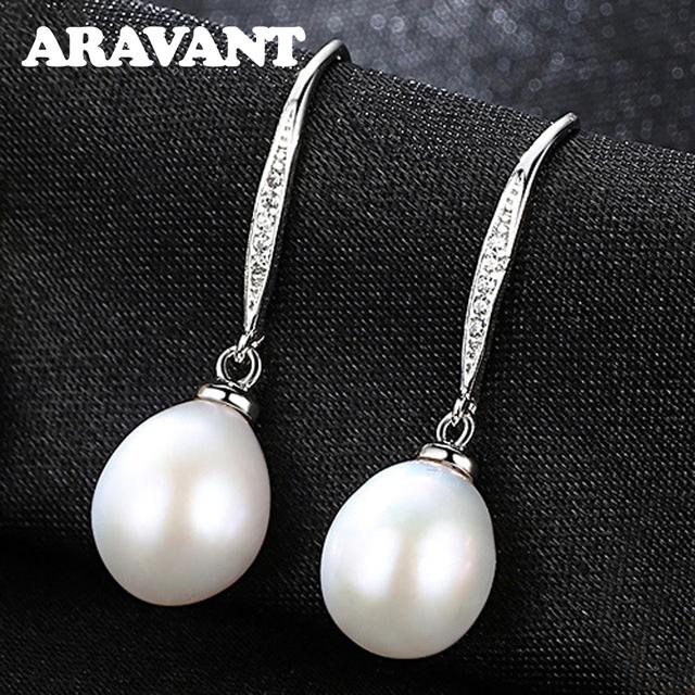 

Серьги-капли из серебра 925 пробы с жемчугом для женщин, ювелирные украшения для свадьбы белый