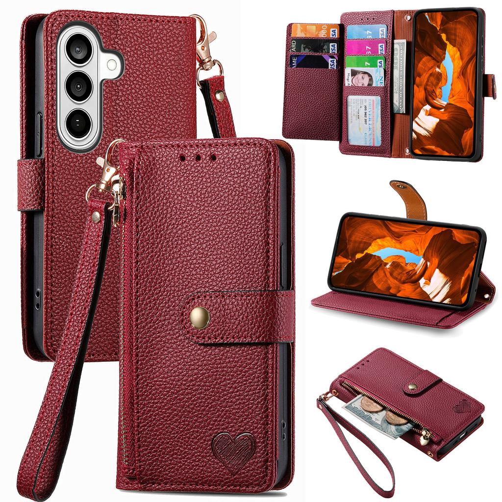 For Xiaomi 17 Pro Max Cases Wallet Stand Retro Texture Leather Phone Cover with Lanyard