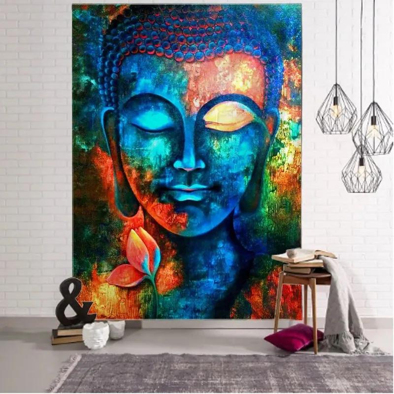 Buddha Statue Meditation Pattern Tapestry Home Wall Decoration Tapestry Bedroom Living Room Tapestry