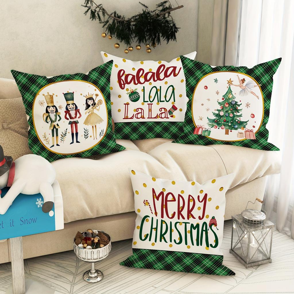 Poszewka dekoracyjna na poduszkę z motywem księżniczki Dziadka do Orzechów nadaje się do domu, pokoju, salonu, na sofę.