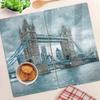 Set of Two Glass Cutting Boards Tower Bridge London 2X30X52 Cm