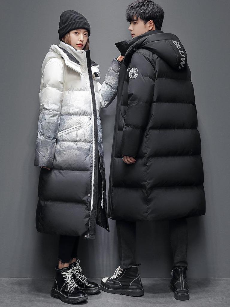 Pánská zimní bunda střední délky - 90% prachové peří bíé kachny, kvalita zkontrolována, hřejivá pro páry