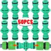 1/5/10/20/30/50pcs Charge Double Plug Water Hose Connectors Extender Garden Tap Pipe Connecting Quick Joint Irrigation Watering Coupling Garden Tools