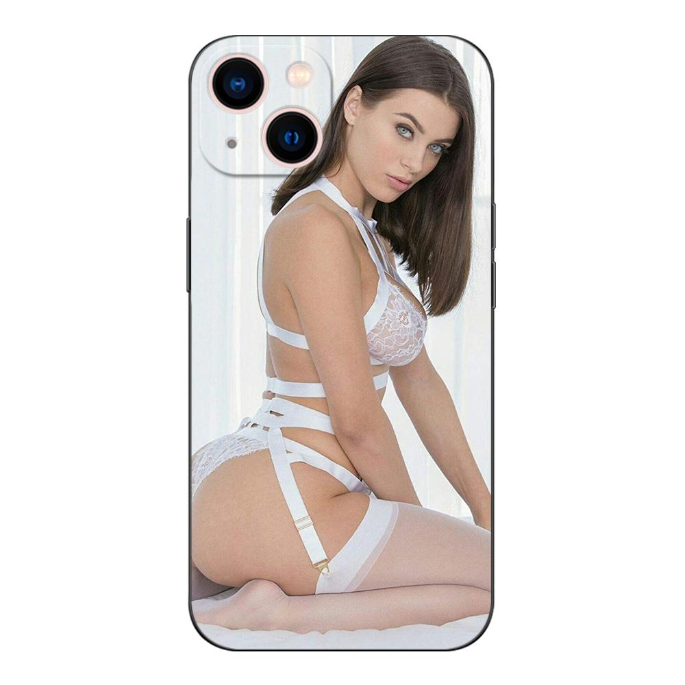 Czarne etui Tpu do Vivo Y30 Y30G Y31 Y53S Y33 Y33S Y33T Y67 Y51 Y51S Y51A 2021 2022 2020 4G 5G Lana Rhoades seksowna dziewczyna