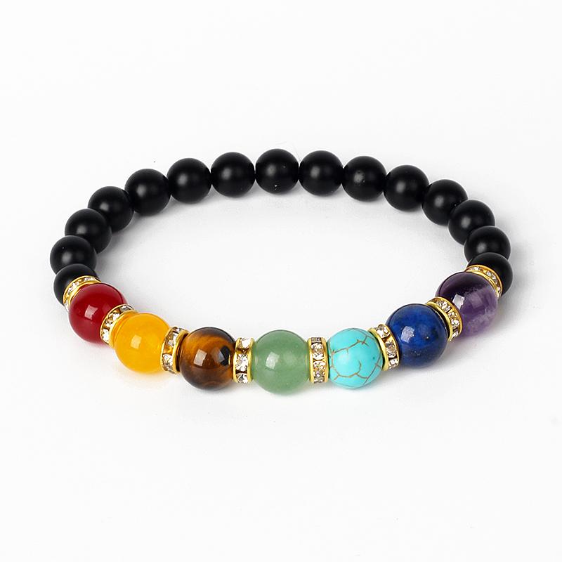 7 Chakra Diffuser Bracelets Men Women Natural Lava Stone Crystal Healing Anxiety Jewelry Mandala Yoga Meditation Bracelet Gift