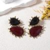 Vintage Resin Dangle Earrings Resin Alloy Irregular Shape Geometric Earrings Sweet Elegant Drop Earrings